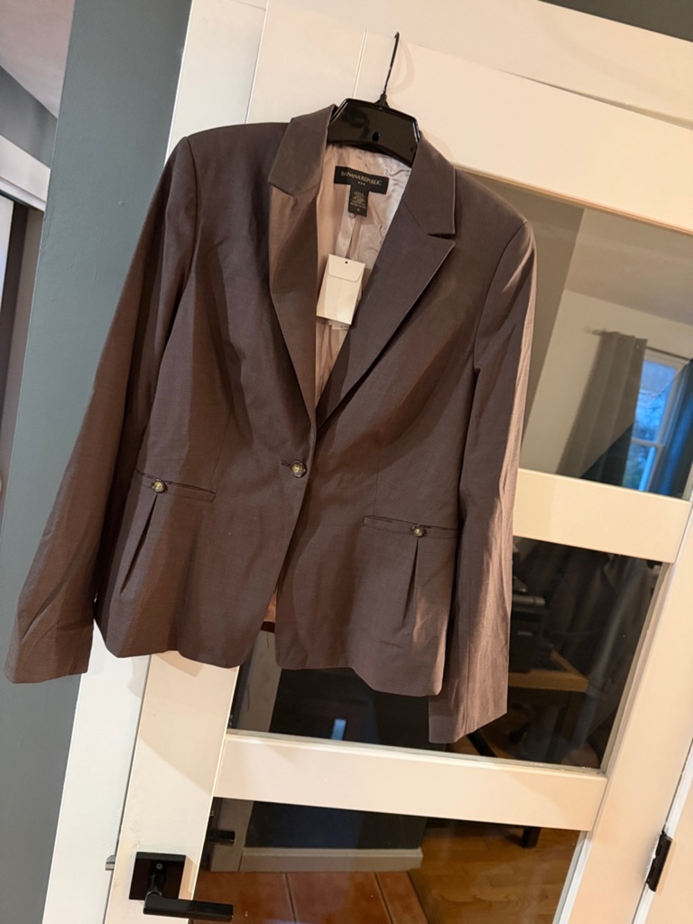 Banana Republic Women's Chocolate Brown Single-Button Tailored Blazer